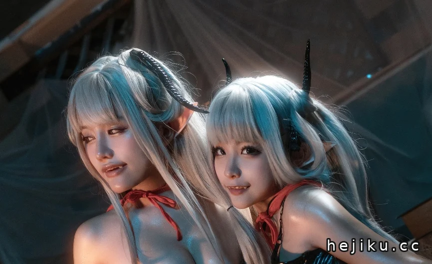 蠢沫沫与一笑芳香沁的“双子吸血鬼”绝美Cosplay作品，绝对让你心动不已！插图2