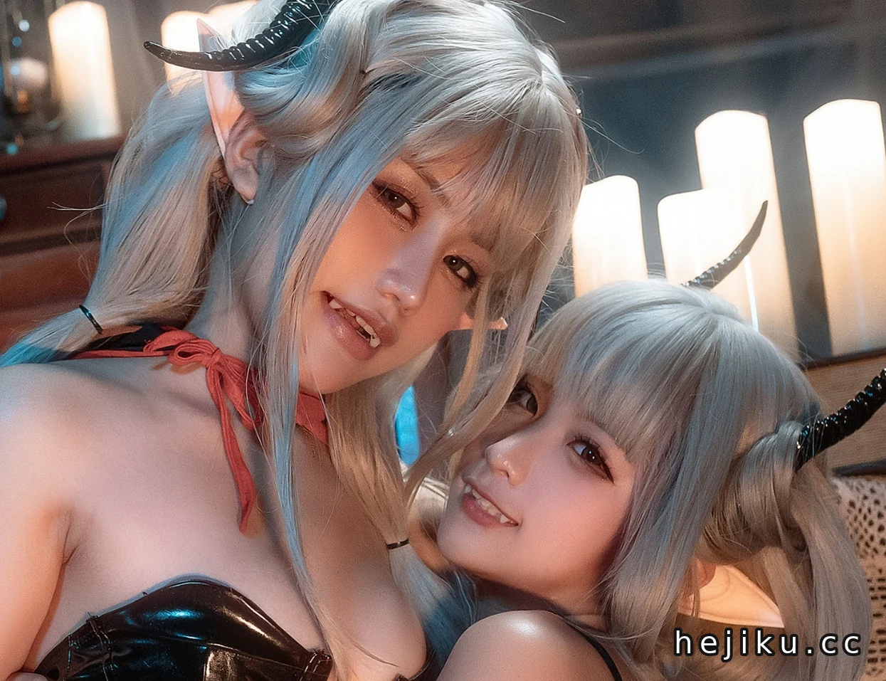 蠢沫沫与一笑芳香沁的“双子吸血鬼”绝美Cosplay作品，绝对让你心动不已！插图4